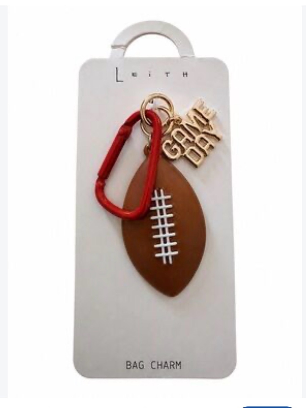 Leith Football "Game Day" Bag Charm & Keychain Red Carabiner
